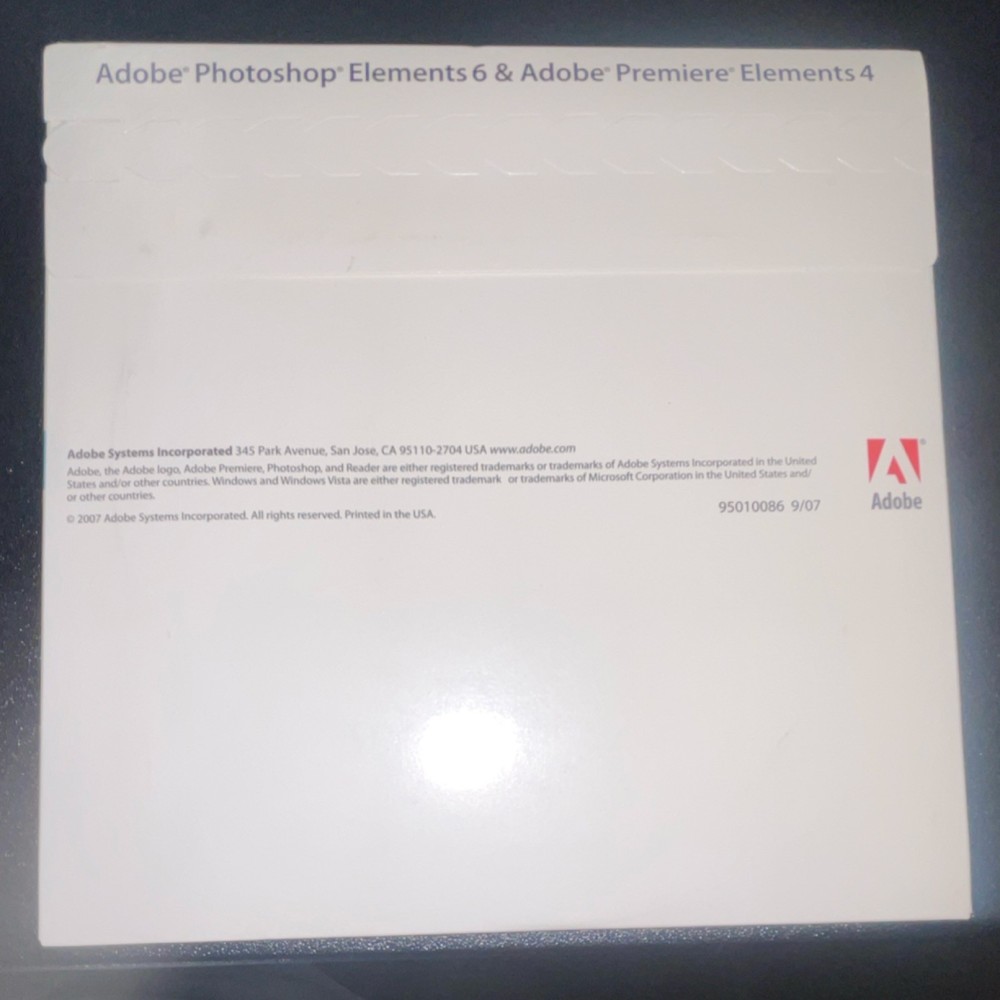 Adobe Systems Photoshop Elements 6 & Elements 4 DVD old unopened