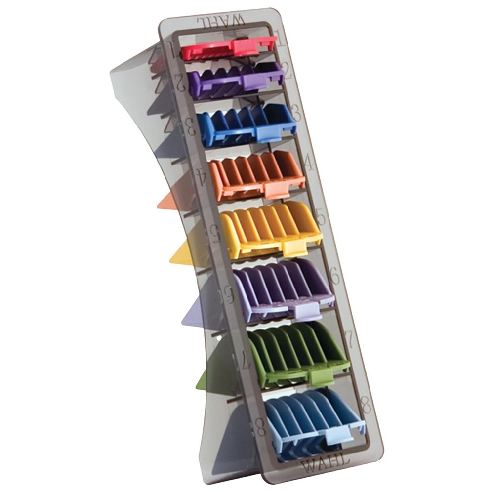 Wahl Professional Blistered 1-8 Cutting Guides, Color-Coded Clipper Guard Attach