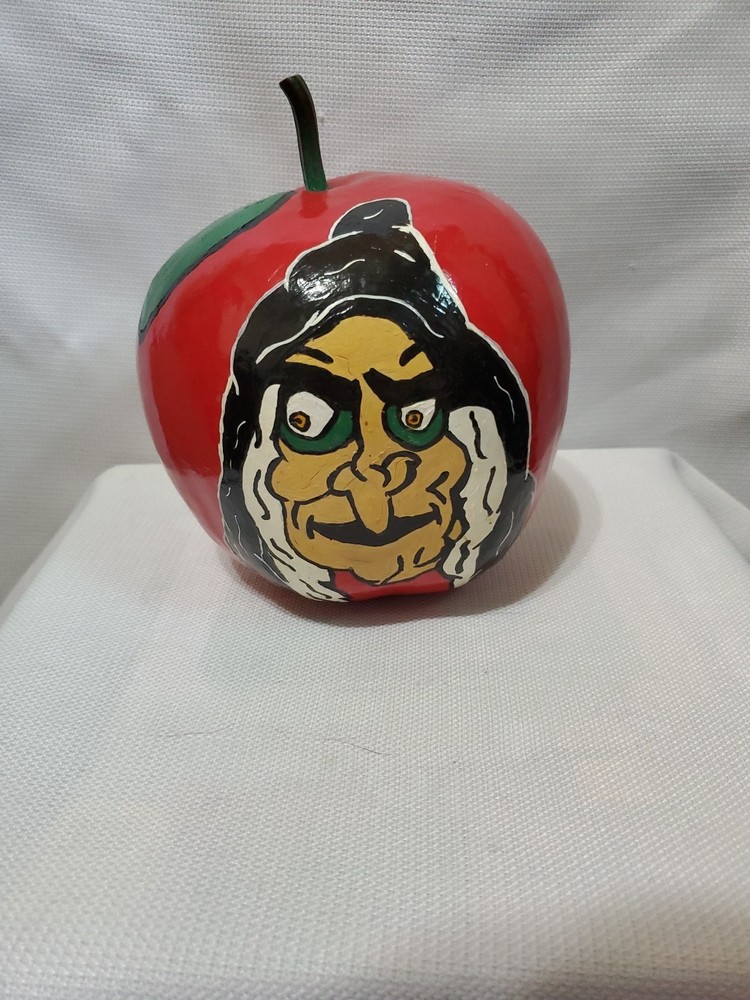 Hand Painted Gourd - Old Hag Evil Qeen Apple - Snow White
