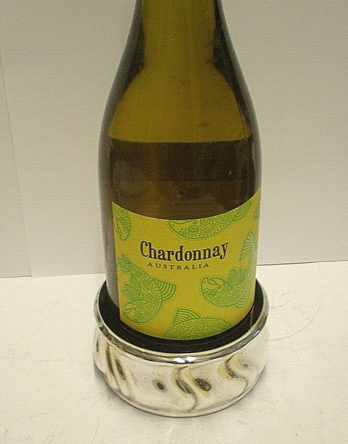 Antique German Silver Plated Wine Bottle Coaster (SP17)
