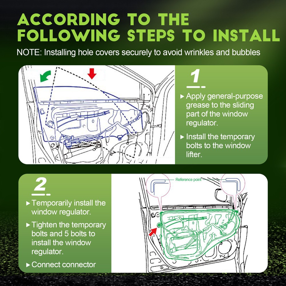Fits 2011-2014 Chrysler 200 Front Left Side window Regulator wo/Motor
