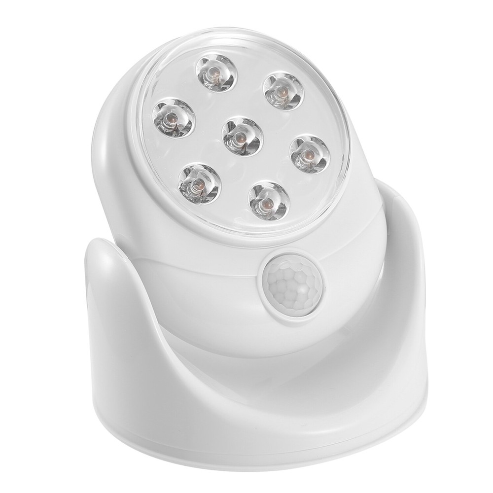 2/4x Motion Sensor 7 LED Light 360° Rotatable Cordless Cabinet Stair Night Light