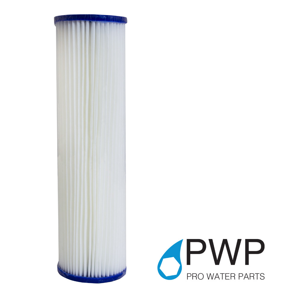 Pleated Polypropylene Water Filter Cartridge 2.5X10" 10 Micron 25 Pack