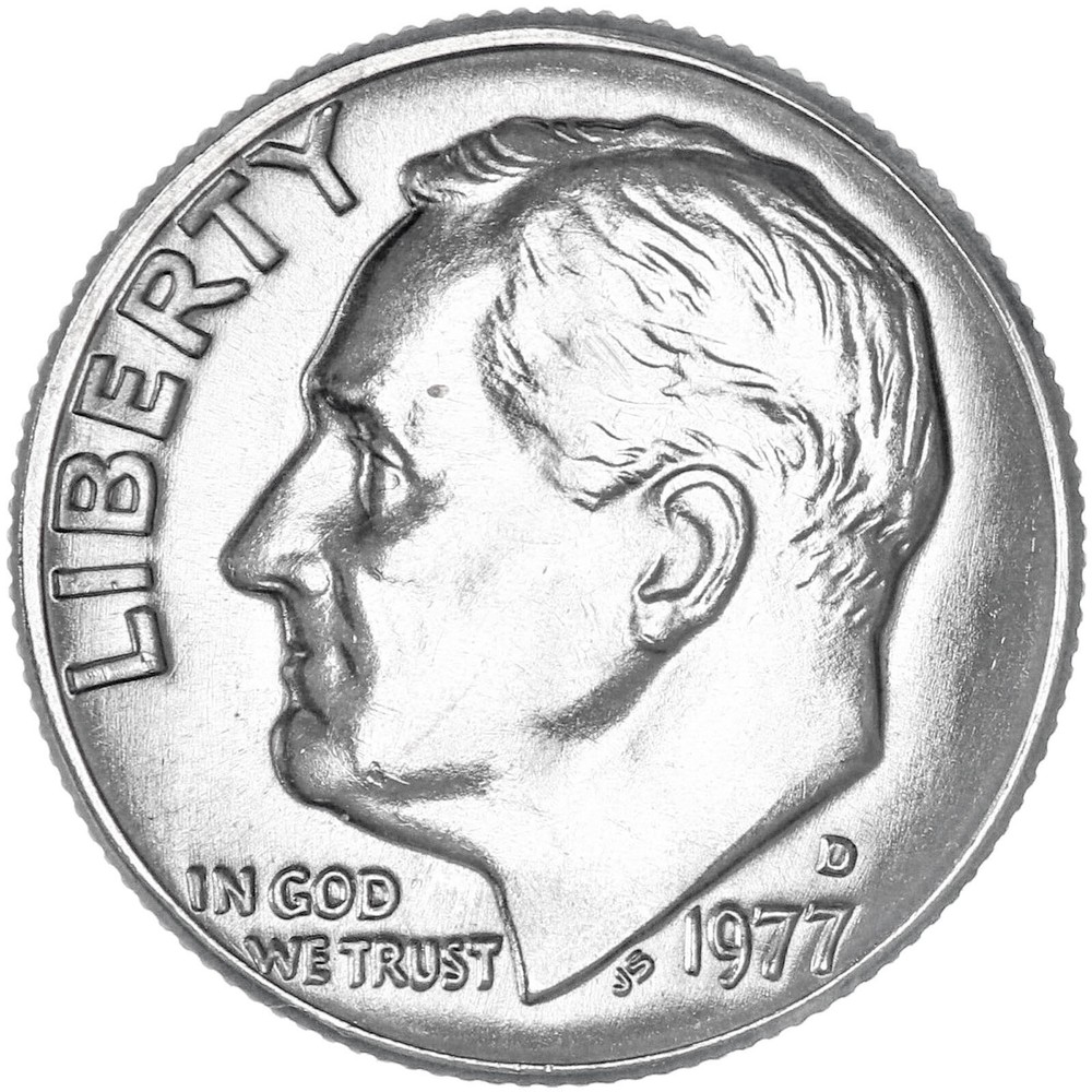 1977 D Roosevelt Dime BU US Coin