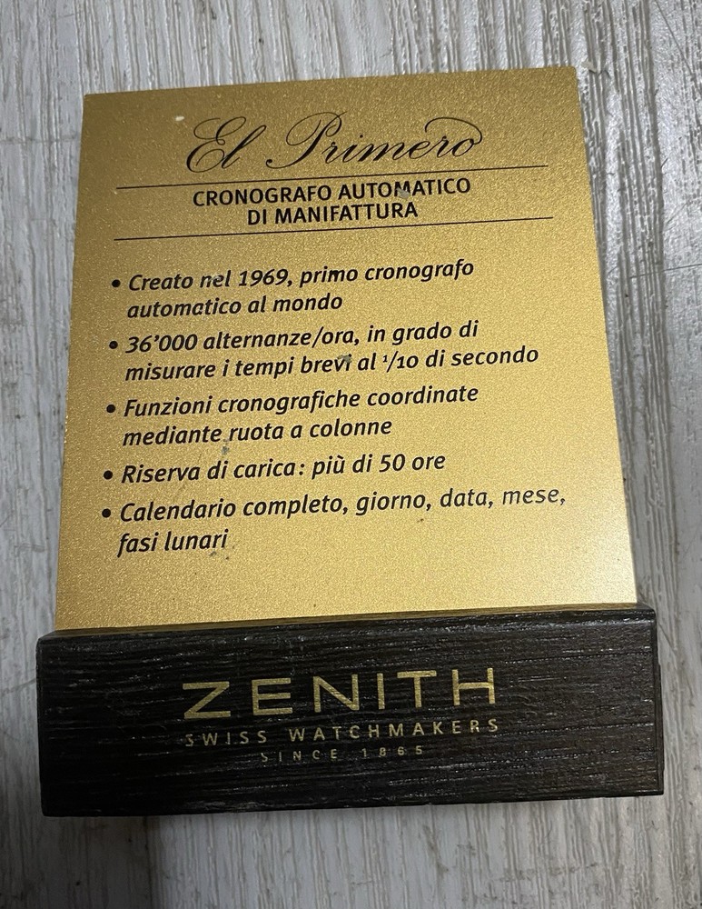 Zenith Vintage Display For El Primero Showcase