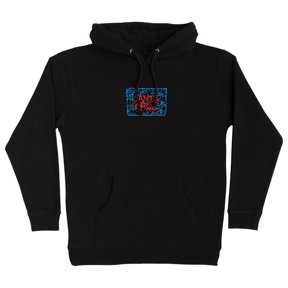 Santa Cruz Knox Firepit Faces Dot Pullover Heavyweight Hooded Sweatshirt
