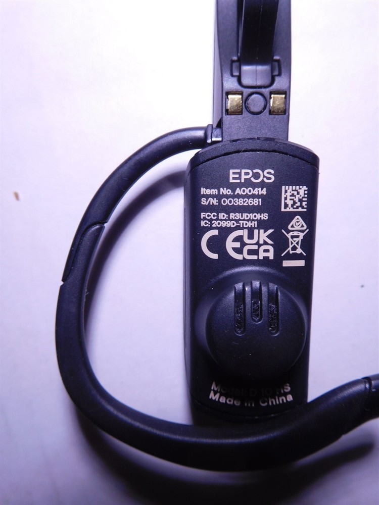 EPOS D10 HS Black Microphone Single-Sided DECT Headset + Charger (080724)