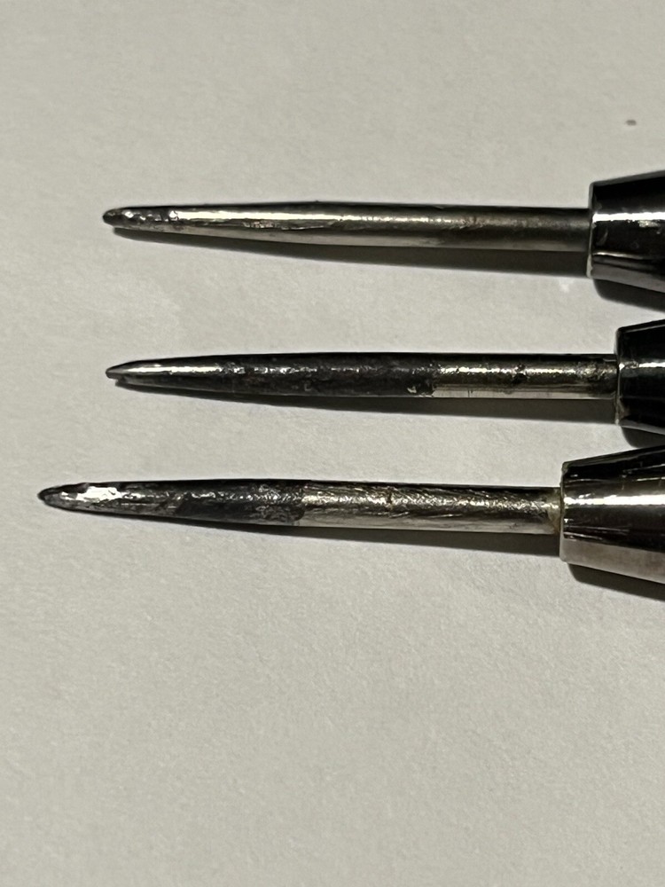 VINTAGE HALEX SILVER DARTS W/ CASE