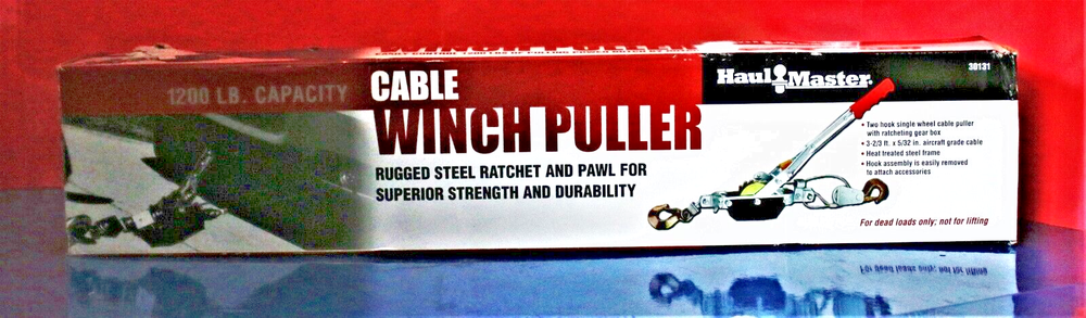 HAUL MASTER CABLE WINCH PULL WITH A 1200 LB CAPACITY ITEM 30131