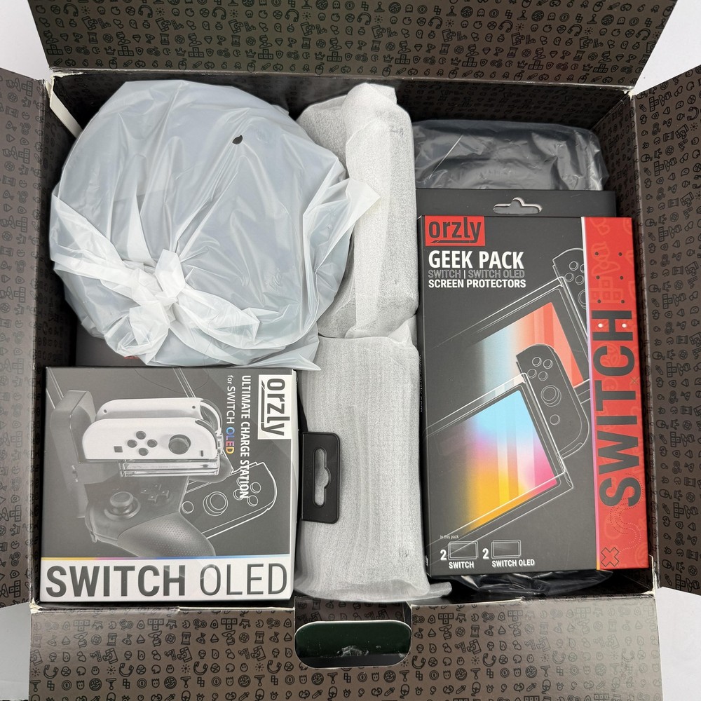 Orzly Ultimate Geek Pack Accessory Bundle For Switch Switch OLED Black