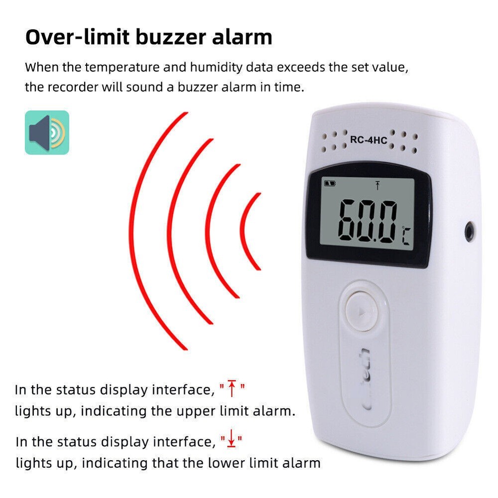 Handheld LCD Display Temperature&Humidity Data Logger Digital Recorder Monitor b