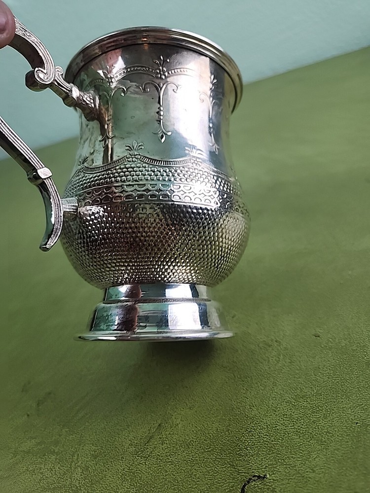 Towle William Adams Silver Plated Handle Mug Footed 5"