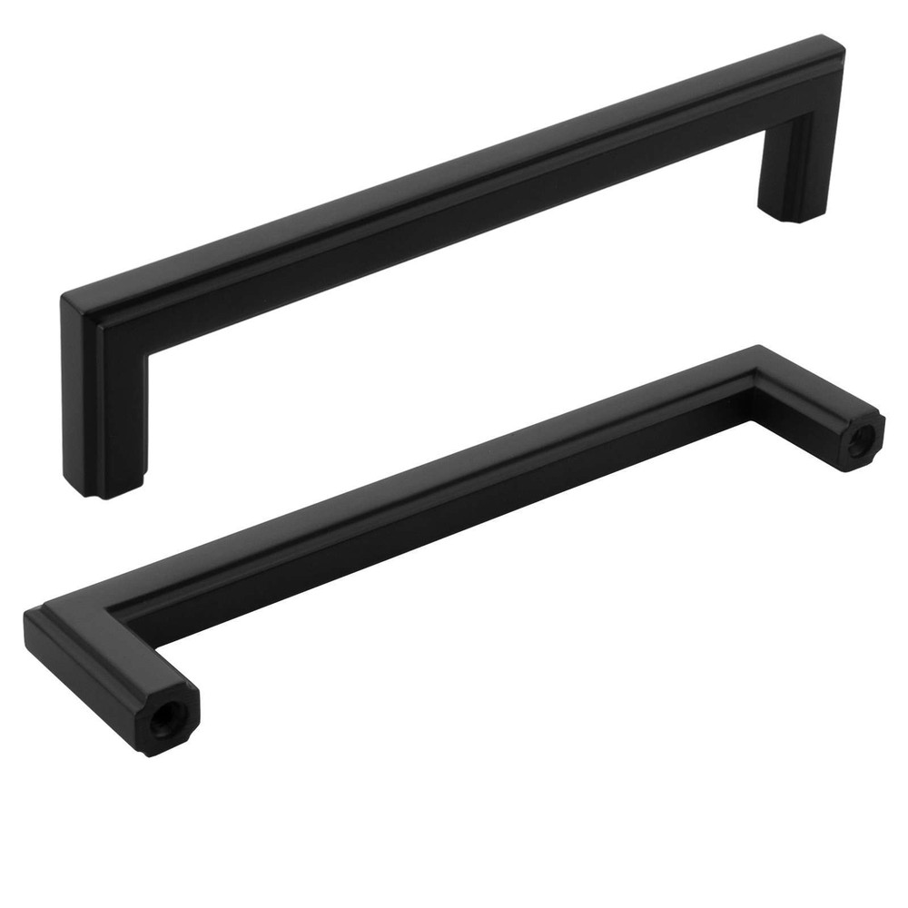 Solid Matte Black Cabinet Pulls Knobs Handles Kitchen Bath Drawers Hardware