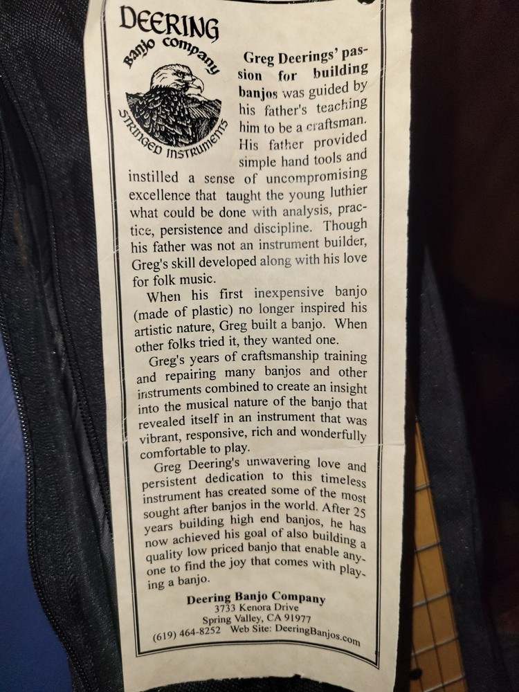 DEERING BANJO GOODTIME Maple 5 String - With Soft case