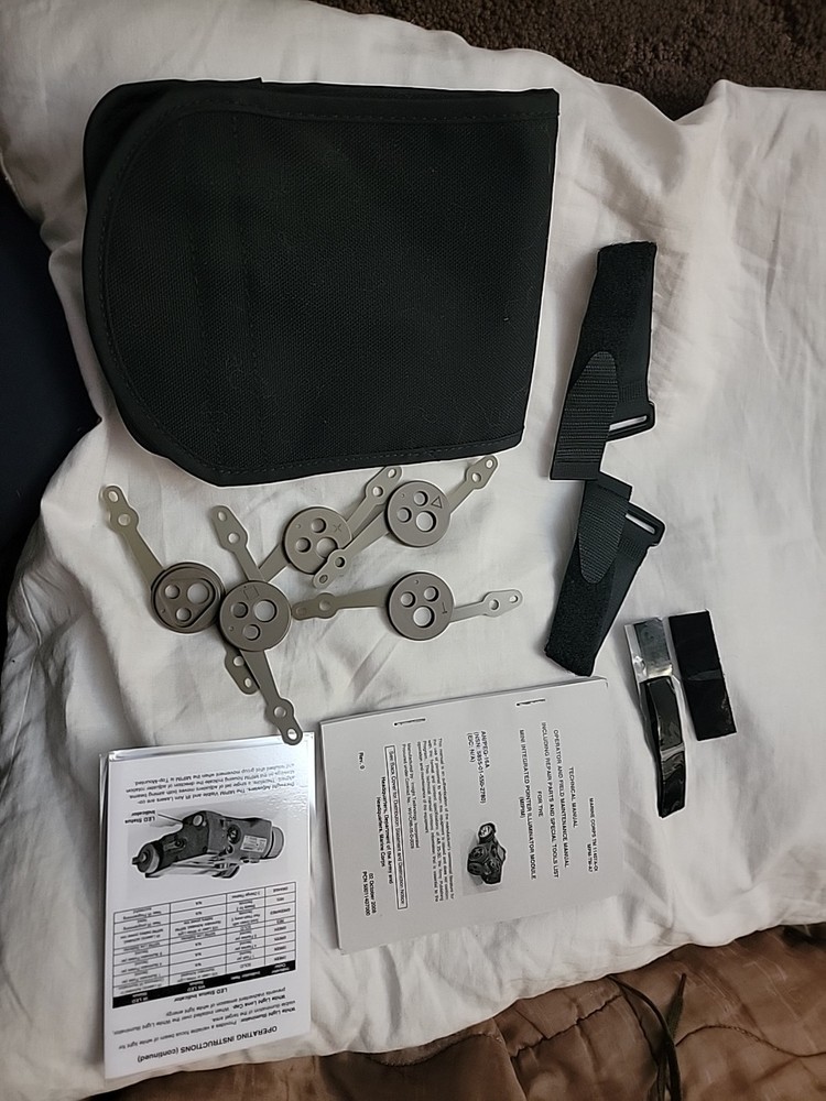 AN/PEQ-16A Pouch,Tech Manual, Laminated Card+Pattern diffusers+straps NEW+AFAK