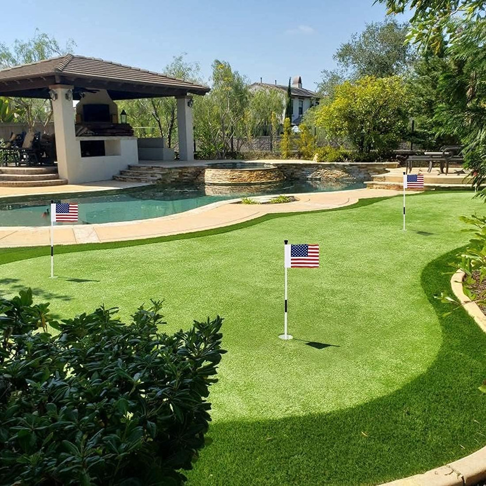 Golf Hole Cup Flagpole Set - 3ft Practice Putting Green, 4-Pack
