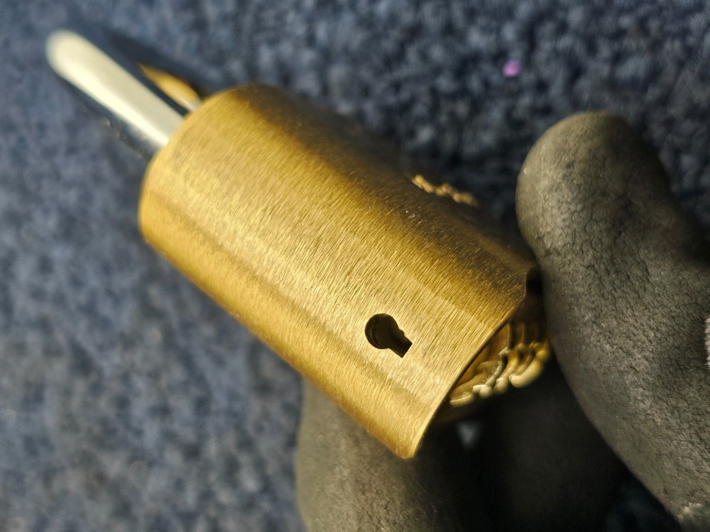 Master Lock 175: Combination Brass Padlock 4 Digit Resettable