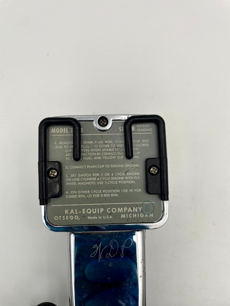 Vintage Kal-Equip Engine Analyzer Engine Speed Tester Silver Analog Display