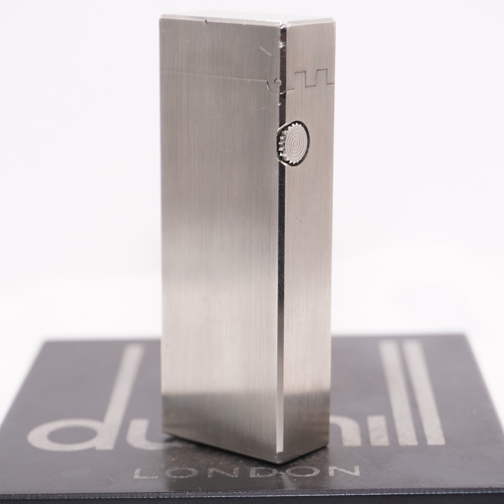 Dunhill Lighter Chromium plate Pindot Pattern_Ultrasonically cleaned _Working