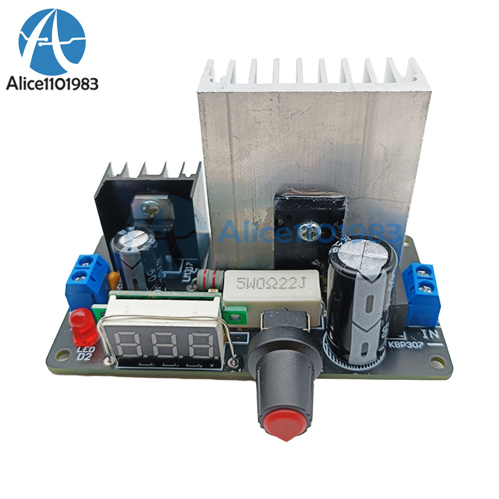 AC-DC LM317 Power Supply Regulator Module Adjustable Voltage with Volt Display