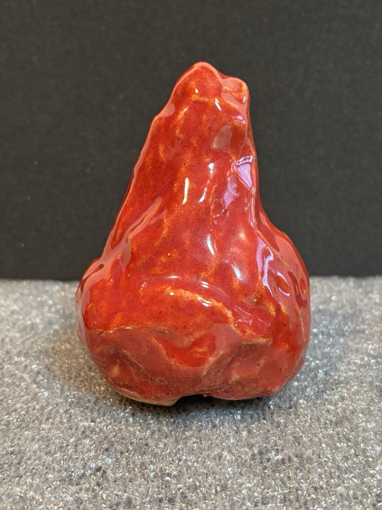 (5) Hand-Crafted Artisan Fruit Pear Unmarked Studio Glazed Pottery
