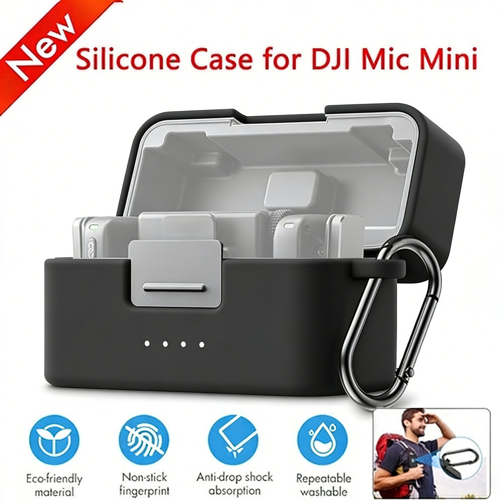 Microphone Charging Case Silicone Protective Case Protection for DJI Mic Mini US