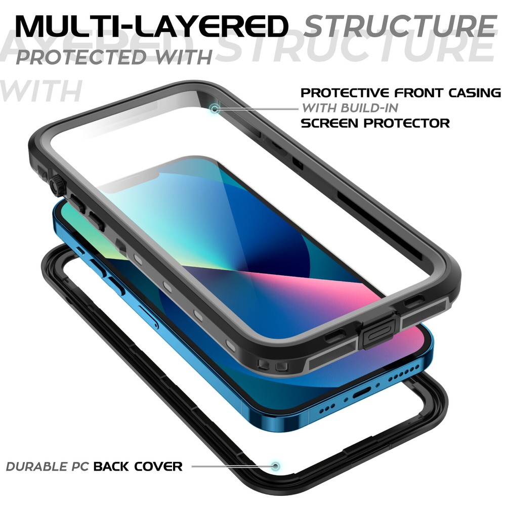 For Apple iPhone 13 | Pro | Pro Max | Mini Waterproof Case with Screen Protector