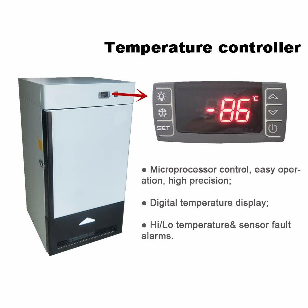 2.7 Cu Ft 80L -45℃~-86℃ Vertical UTL Lab Freezer Deep Refrigerator for Samples
