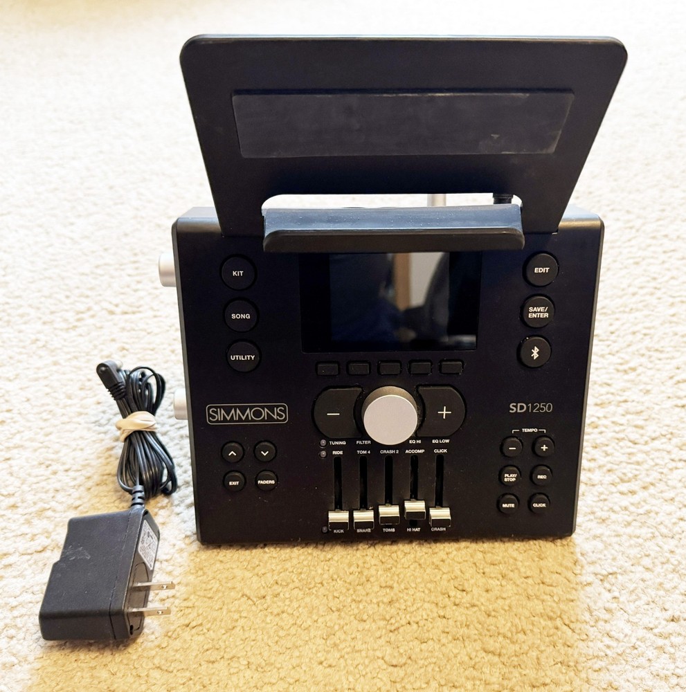 Simmons SD1250M Drum Module Brain Controller + Power Supply Tested Excellent
