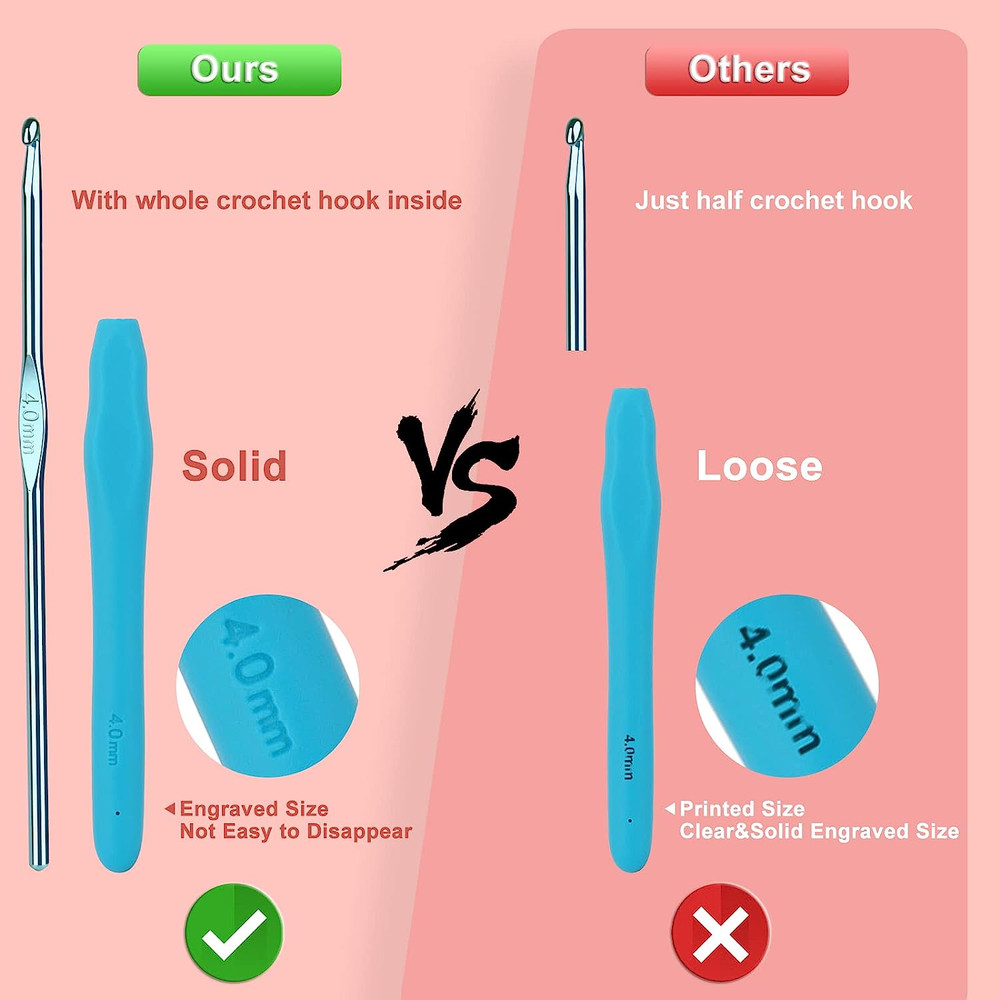 Crochet Kit for Beginners 59pcs Includes Yarn Hooks Accessories Storage