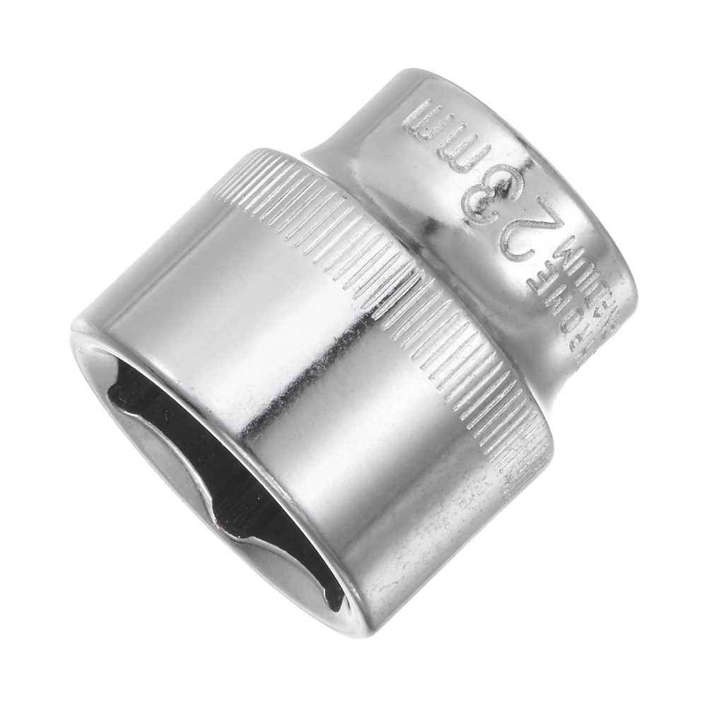6-Point Shallow Socket 3/8" Drive 23mm Cr-V Metric Socket