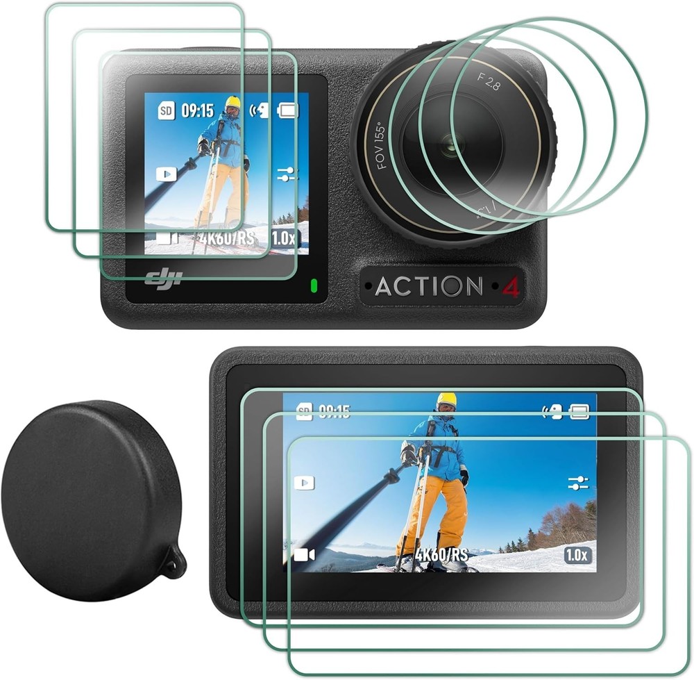 Comprehensive 10PCS Action Camera Protector Kit with Silicone Cap - Bubble Free