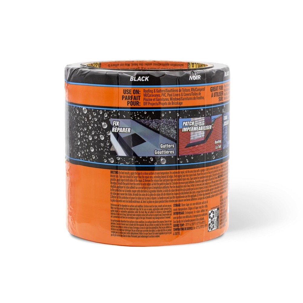 Waterproof Patch & Seal Tape - Black, 2 Pack