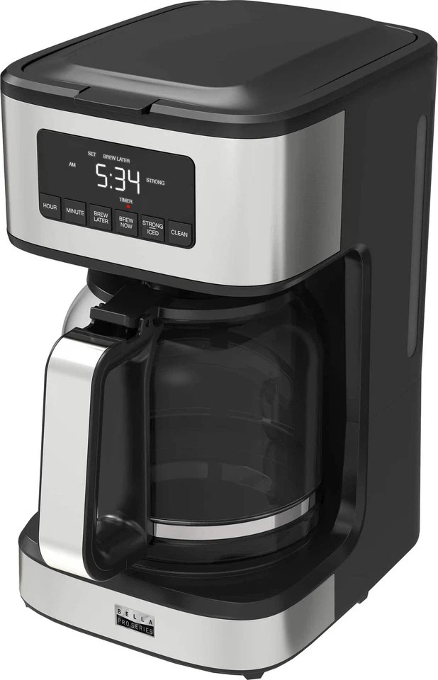 bella PRO - 12-Cup Programmable Coffee Maker - Stainless Steel