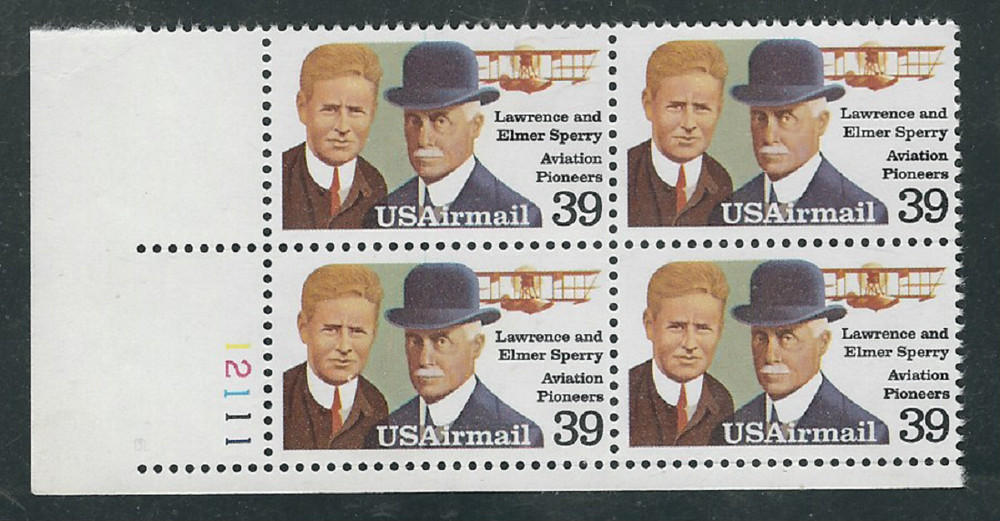 Scott # C-114...39 Cent..Air Mail...Sperry...Plate Block