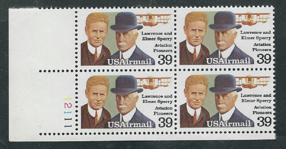 Scott # C-114...39 Cent..Air Mail...Sperry...Plate Block