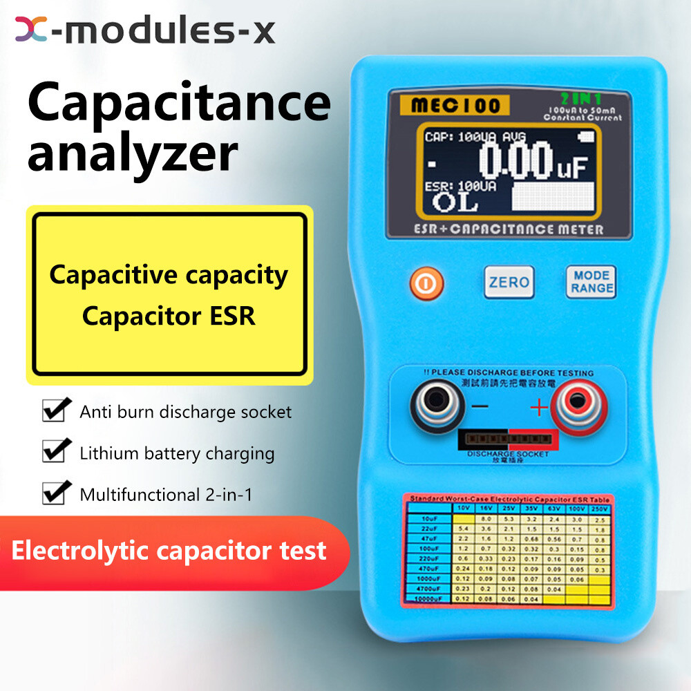 MEC-100 High-precision Capacitance Analyzer ESR Meter Digital Display Auto Rang