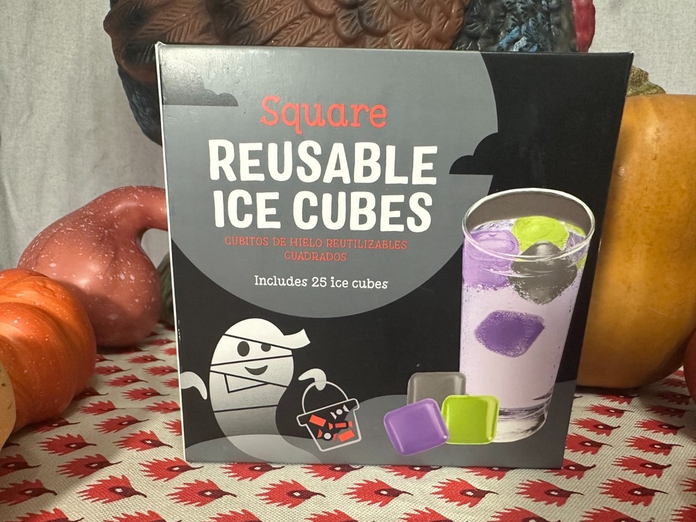 Reusable Ice Cubes Square - Halloween Theme - 25 Pack