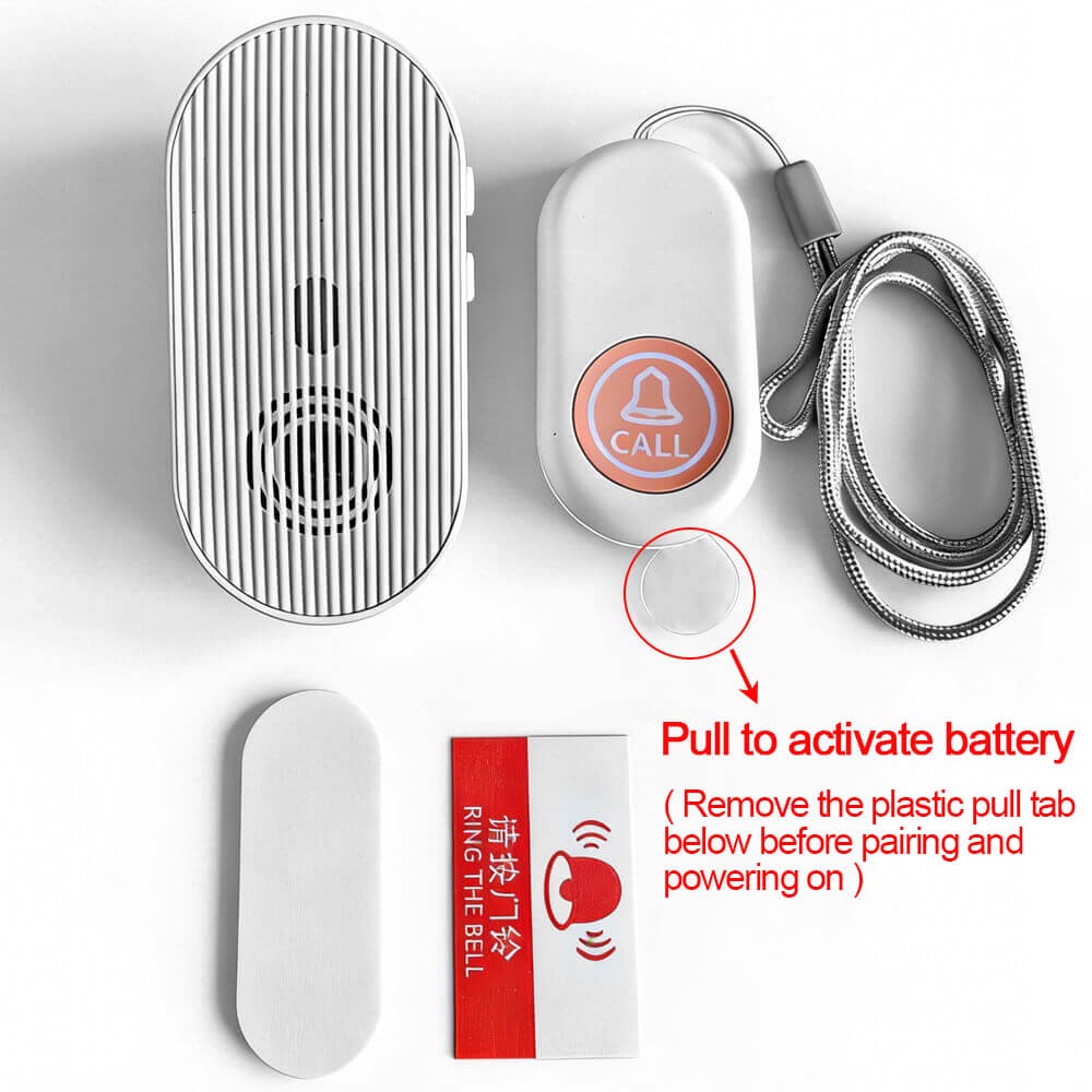 Caregiver Pager Wireless Call Button Nurse Calling Loud Elderly Fall Help System