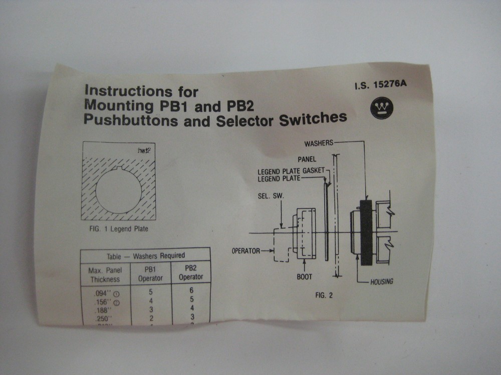 WESTINGHOUSE PB1PSK BLACK PUSHBUTTON PROTECTIVE BOOT NSMP