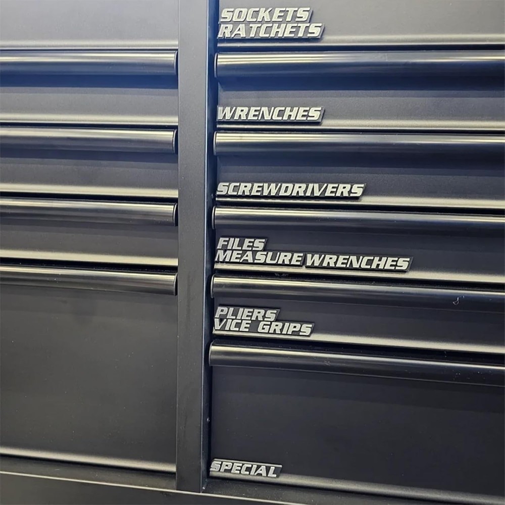 12 Pack Magnetic Toolbox Labels 3D Printed Tool Box Organization NEW