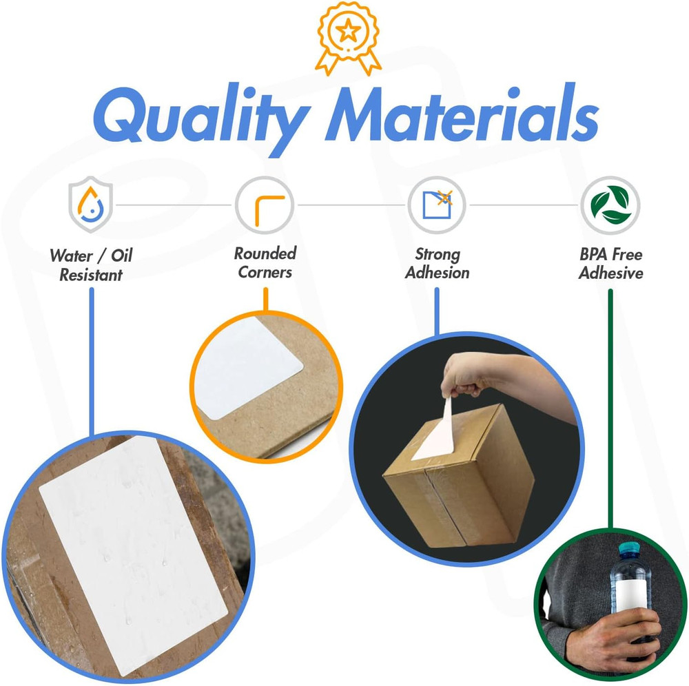 – 4" X 6" Direct Thermal Labels - Compatible with Zebra & Rollo Desktop Printers