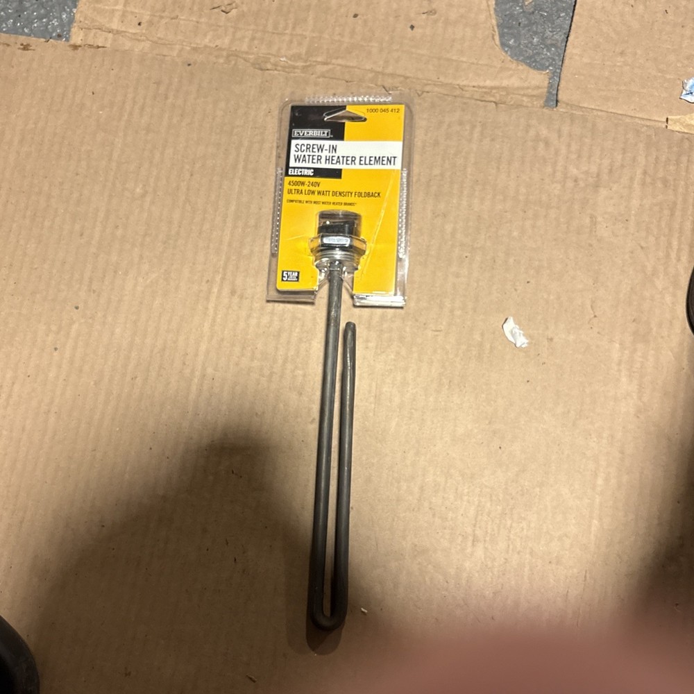 Everbilt Fold-Back Screw-In Alloy Water Heater Element Stainless Steel