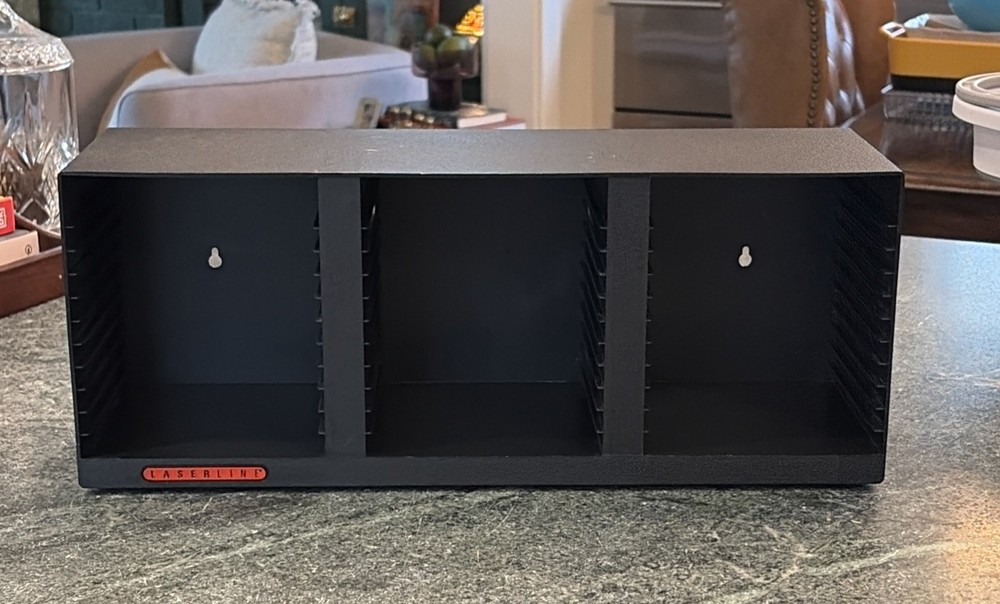 Laserline Wall Or Tabletop 36 CD Storage Holder Rack 30 Single CD 3 Double CD