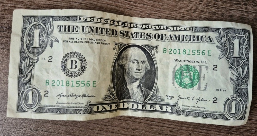 RARE $1 Major Miscut Error Bill - Uncirculated - Dramatic Shift - Crisp Note