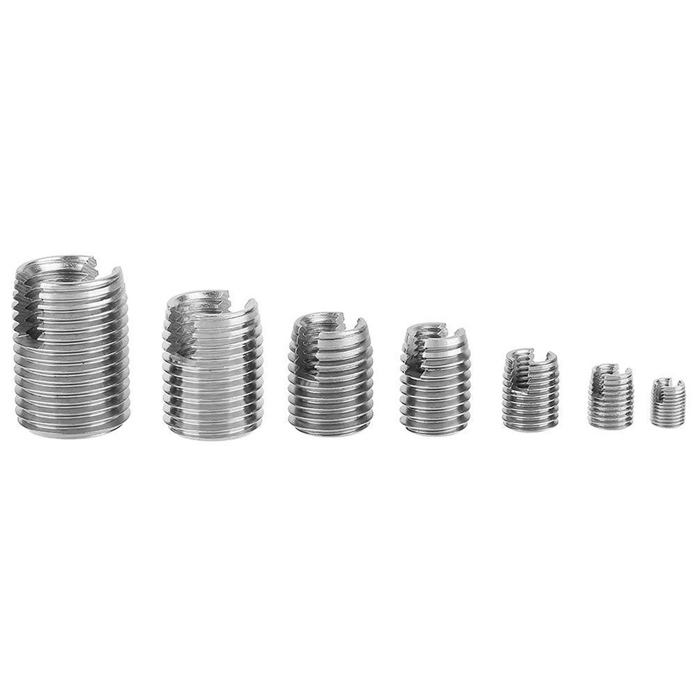 50PCS Self-Tapping Thread Inserts Set M3 to M16 Stainless Steel For Workshop Use