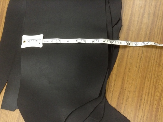 Black Leather Hide - Larger Pieces priced per pound