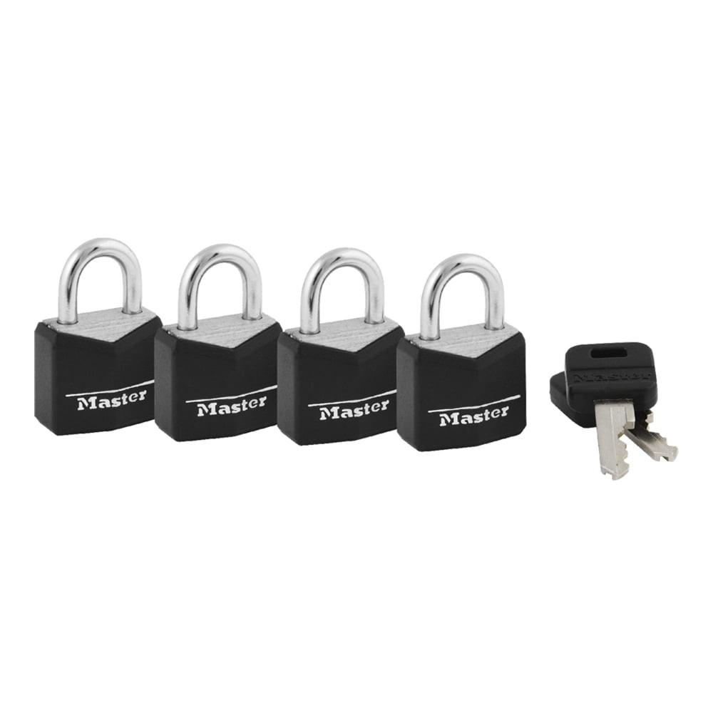 Covered Solid Body Padlock 3/4in Wide 4 pack