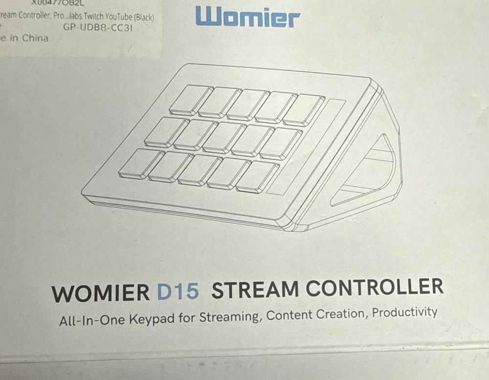 Womier D15 Stream Deck Live Content Creation Controller - Black 15 Keys