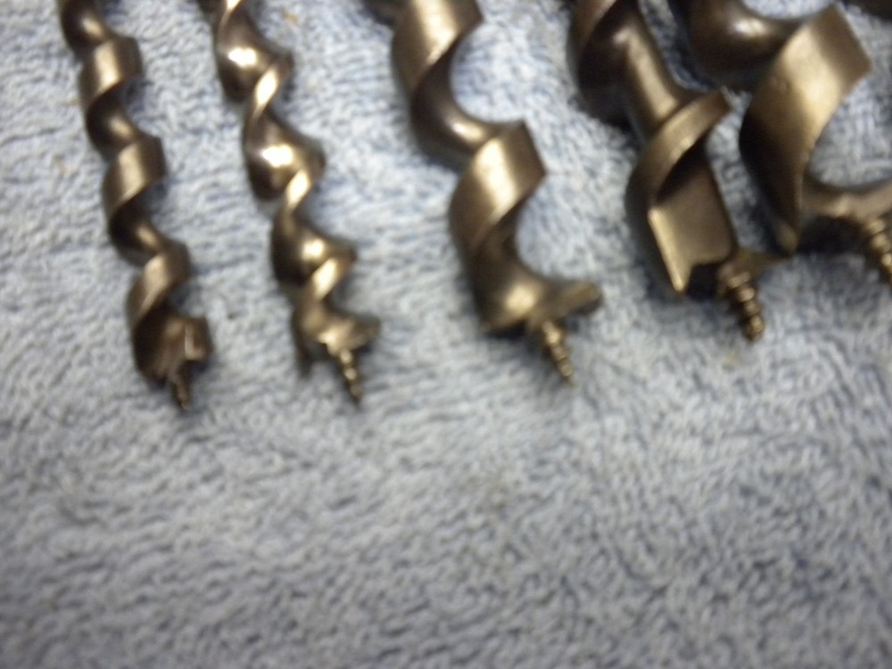 Vintage 9pc Sharp twist Auger bit set Work Ready